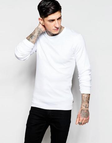 Lindbergh T-shirt With Long Sleeves - White
