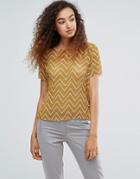 Ichi Zig Zag Blouse - Multi