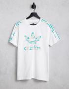 Adidas Originals Camo Logo Infill T-shirt In White