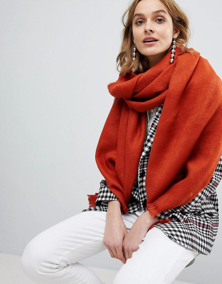 Asos Super Soft Long Woven Scarf - Brown