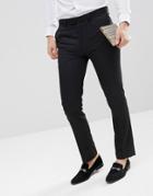 Moss London Skinny Smart Pants In Black - Black