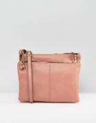 Asos Double Compartment Cross Body Bag - Pink