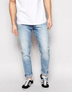 Lee Jeans Luke Skinny Fit Spring Cloud Acid Wash - Blue