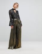 Coast Micha Metalic Pants With Shorts Lining - Gold