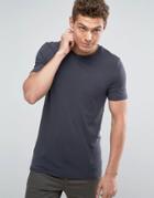 Asos Muscle Fit T-shirt With Crew Neck And Stretch In Gray - Gray