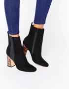 Asos Ezra High Ankle Boots - Black