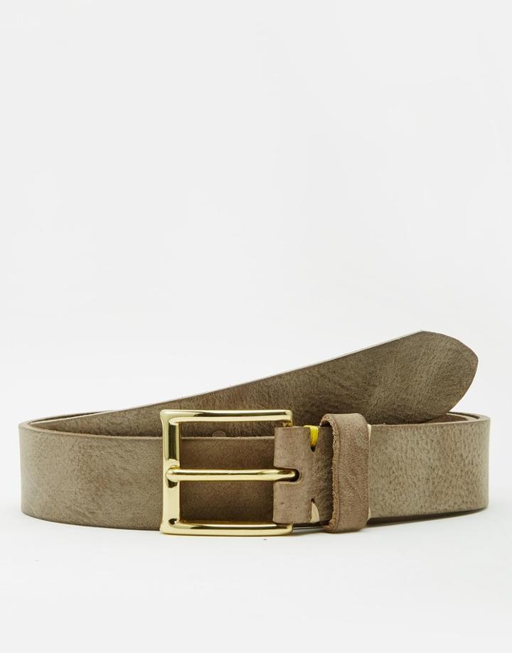 British Belt Company Leather Belt - Beige