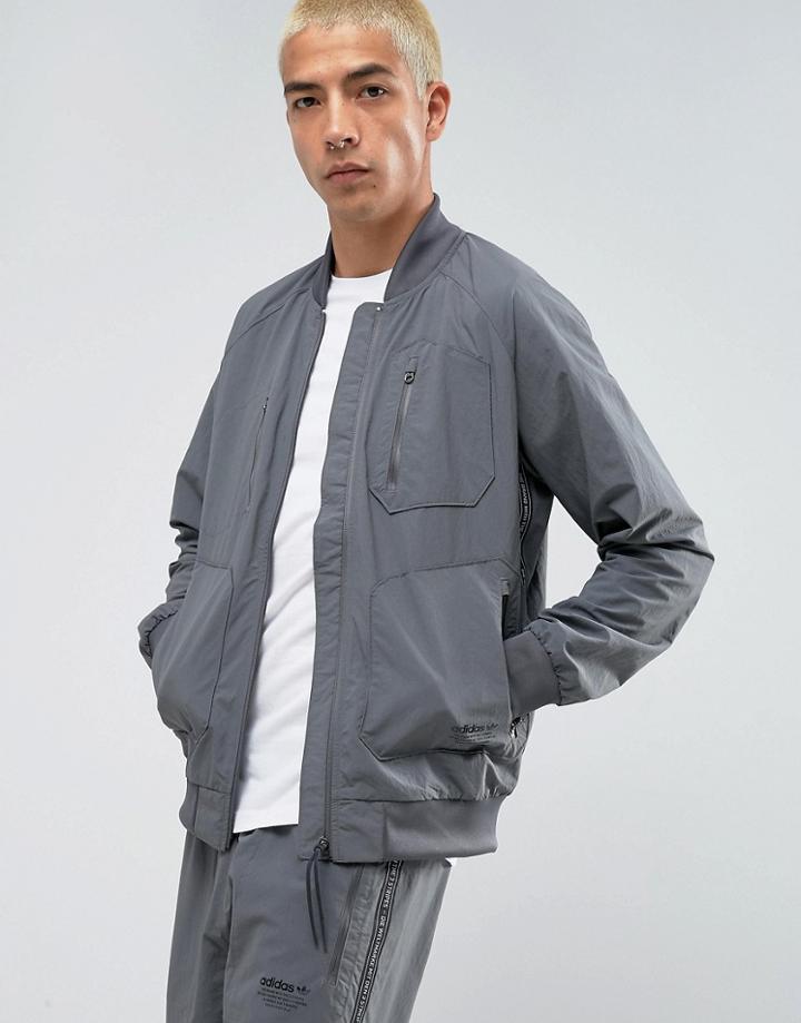 Adidas Originals Nmd Urban Track Bomber Jacket In Gray Bs2515 - Gray