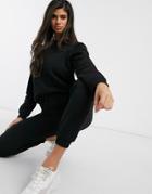 Asos Design Tracksuit Ultimate Sweat / Jogger With Tie In Organic Cotton-black