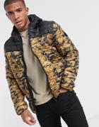 Only & Sons Puffer With Hood In Camo-green