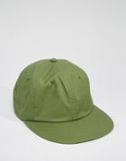 Asos Vintage Baseball Cap In Green - Green