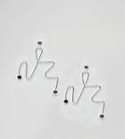 Asos Design Sterling Silver Abstract Wire Drop Earrings - Silver