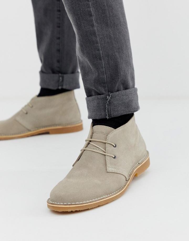 Jack & Jones Suede Desert Boot - Beige