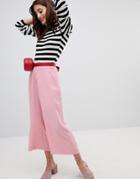 Na-kd- Flared Culotte Pants - Pink