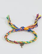 Classics 77 Multi Colored Plated Bracelet With Burnished Gold Palm Charm - Multi