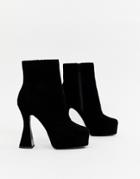 Asos Design Equality Suede Platform Boots - Black