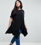 Asos Curve T-shirt With Handkerchief Hem - Multi