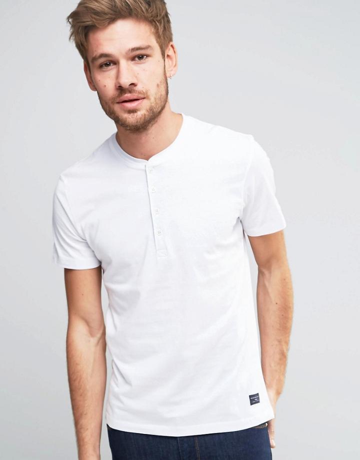 Selected Homme Grandad T-shirt - White