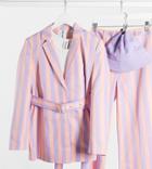 Collusion Pink Striped Blazer With Belt
