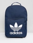 Adidas Originals Trefoil Backpack In Collegiate Navy With Front Pocket