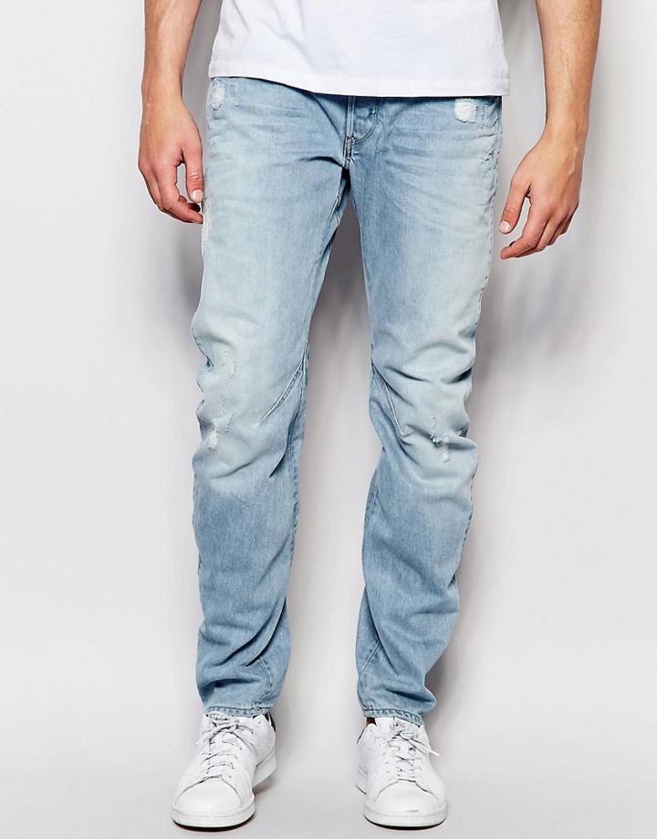 G-star Arc 3d Slim Fit Jeans - Wisk Light Aged Dest