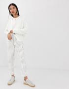 B.young Stripe Pants - White