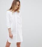 Asos Design Tall Cotton Mini Shirt Dress - White