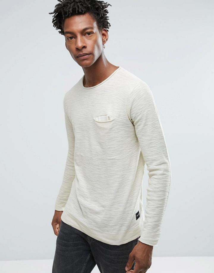 Only & Sons Crew Neck Sweat With Pocket - Beige