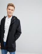 Jack & Jones Core Parka In Water Repellent Tech Fabric With Removable Bomber Jacket - Black