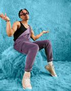 Asos Design Cord Overalls In In Lilac-purple