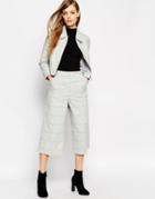 Asos Wide Leg Culottes In Check Co-ord