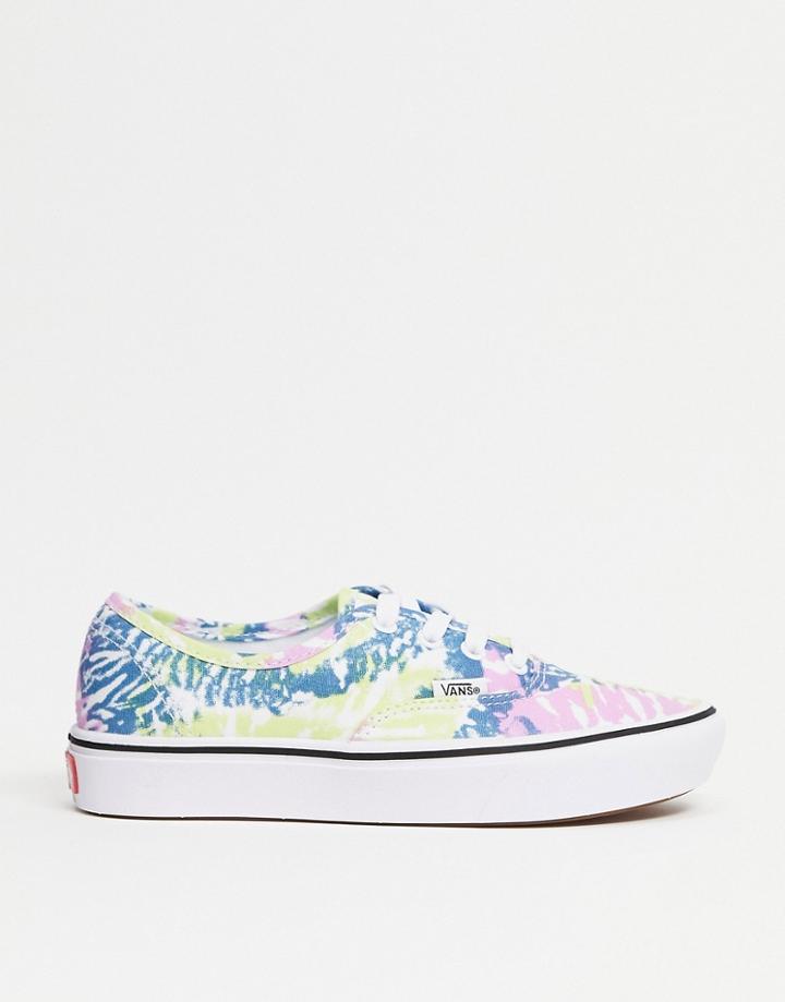 Vans Comfycush Authentic Tie Dye Sneakers In Multi