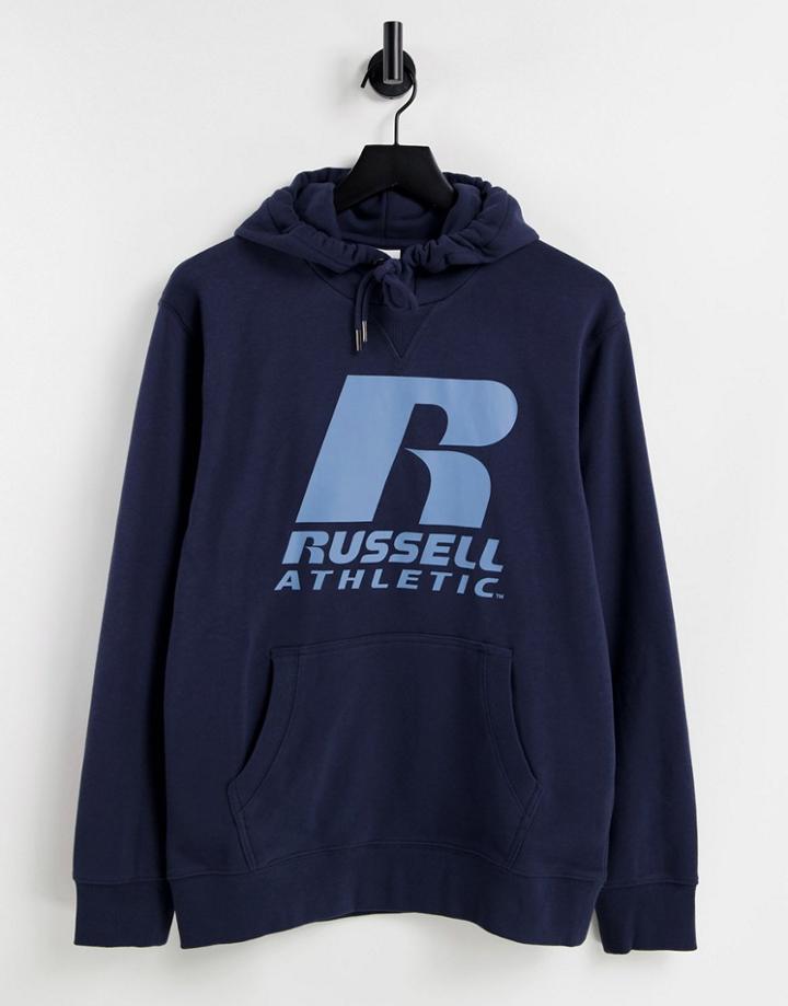 Russell Athletic Overhead Hoodie In Navy