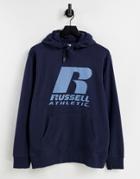 Russell Athletic Overhead Hoodie In Navy