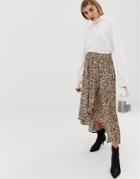 Mbym Leopard Print Wrap Midi Skirt - Multi