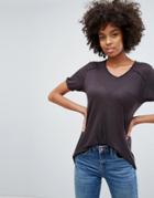 Blank Nyc Relaxed Scoop Neck T-shirt - Black