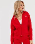 Adidas Originals Locked Up Logo Track Jacket In Red - Red