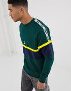 Puma Xtg Color Block Sweatshirt In Green - Green