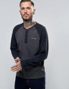 Columbia Ward River Ls Baseball Henley - Black