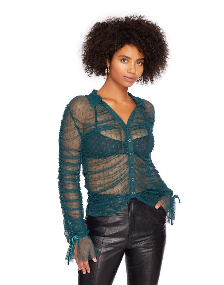 Steele Lita Top In Teal-blues