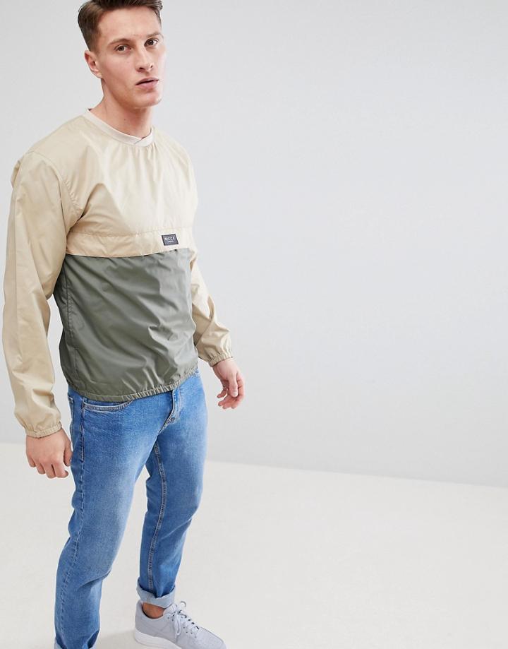 Nicce London Block Sweatshirt In Stone - Stone