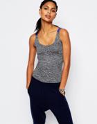 South Beach Gray Cut Out Back Top - Gray