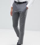 Selected Homme Tall Skinny Fit Jersey Suit Pants - Gray
