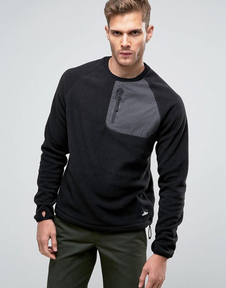 Penfield Carney Polar Fleece Sweatshirt In Black - Black