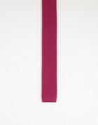 Gianni Feraud Knit Tie In Burgundy-red