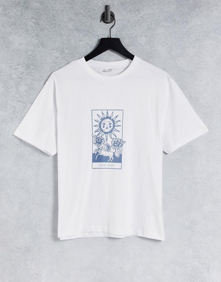 Chelsea Peers Lounge T Shirt With Sunshine Print In White