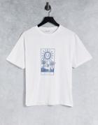 Chelsea Peers Lounge T Shirt With Sunshine Print In White