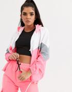 Qed London Shell Jacket In Hot Pink Two-piece