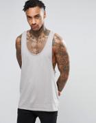 Asos Tank With Extreme Racer Back - Gray