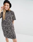 Monki Printed T-shirt Dress - Multi